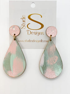 Kelsey Earrings-Pink Blue Seafoam