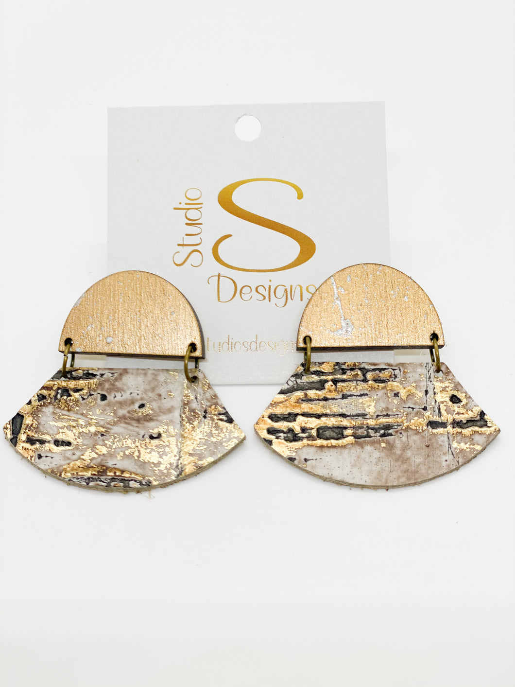 Bella Earrings- Bronze Brown Cream