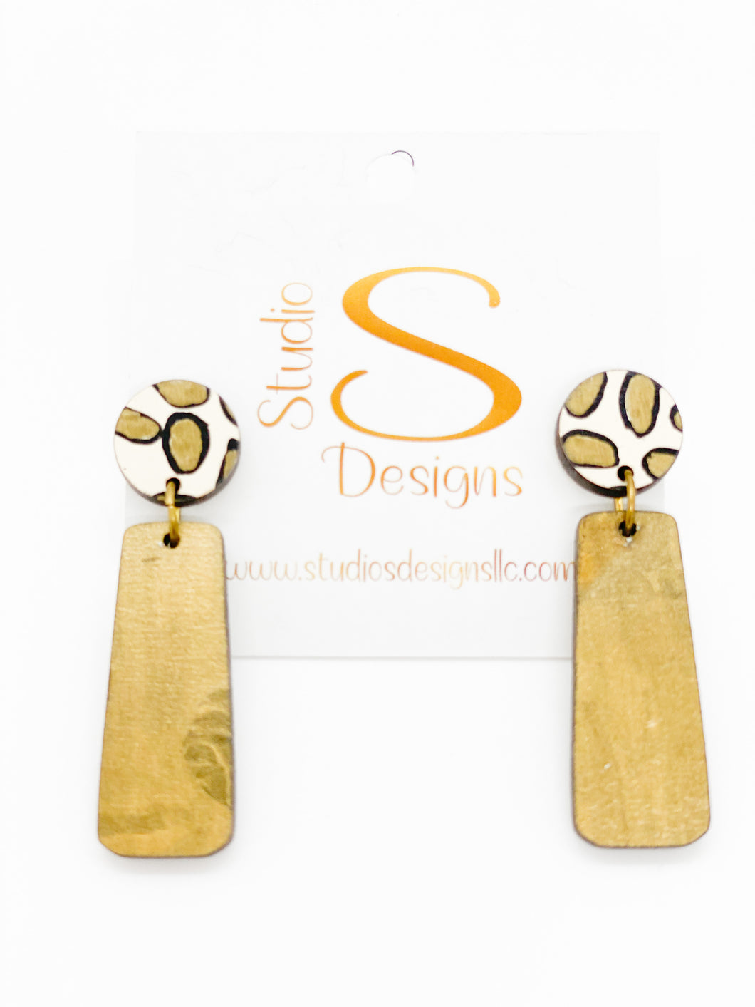 Caymon Earrings-Leopard Gold Pour