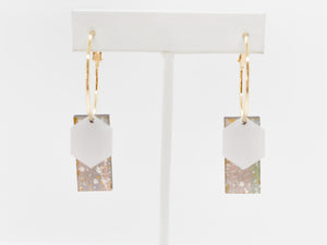 Hoops Earrings-Pearl Pink Green Blue