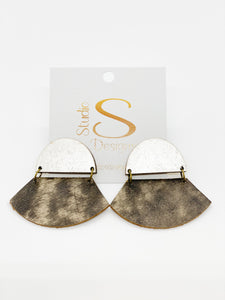Bella Earrings- Cream Brown