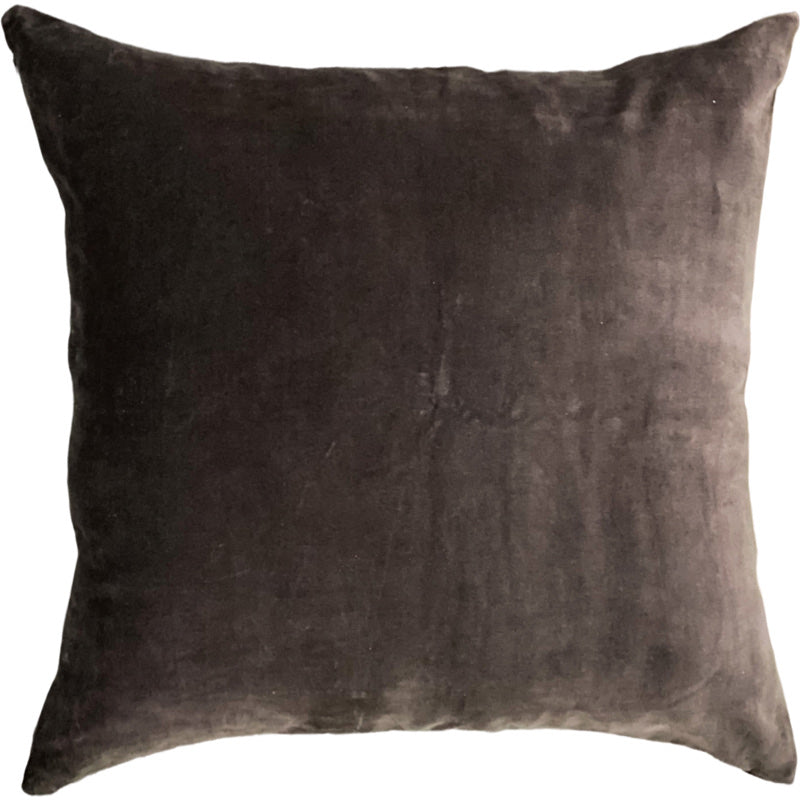 Velvet Throw Pillow 24 x 24- Chocolate