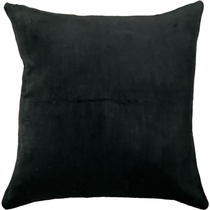 Velvet Throw Pillow 24 x 24-Black