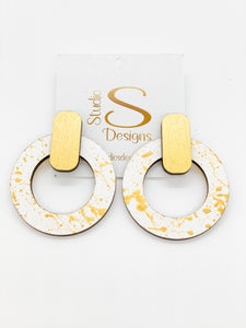 Randi Earrings-Gold White Gold