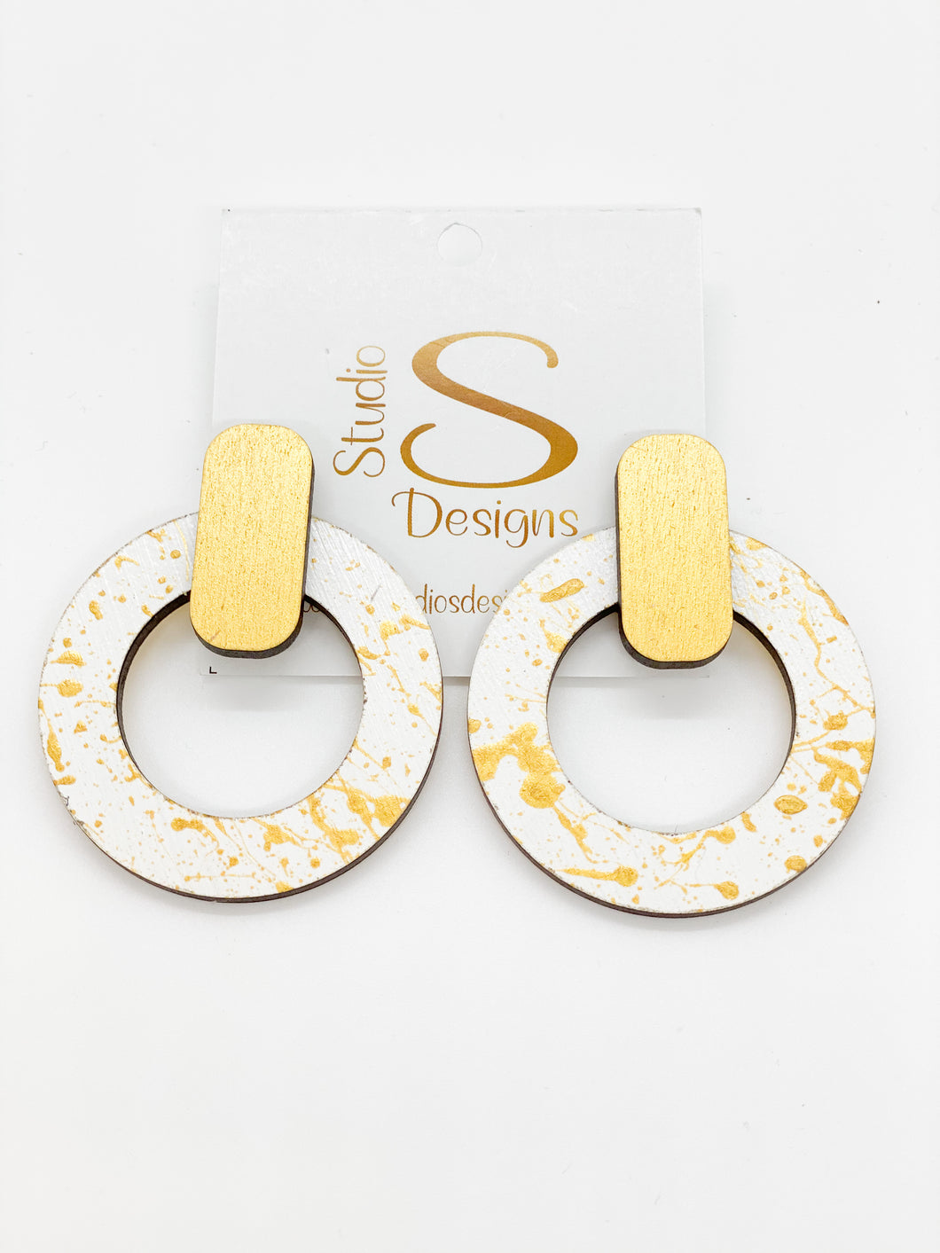 Randi Earrings-Gold White Gold